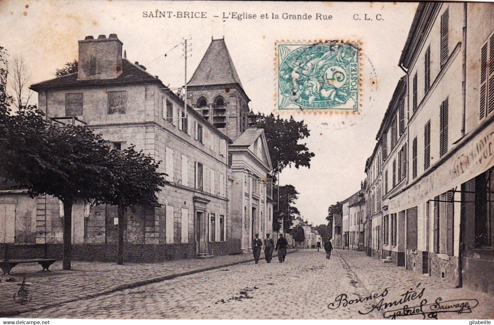 95 - Val D Oise - SAINT BRICE  Sous FORET -    L église Et La Grande Rue - Saint-Brice-sous-Forêt