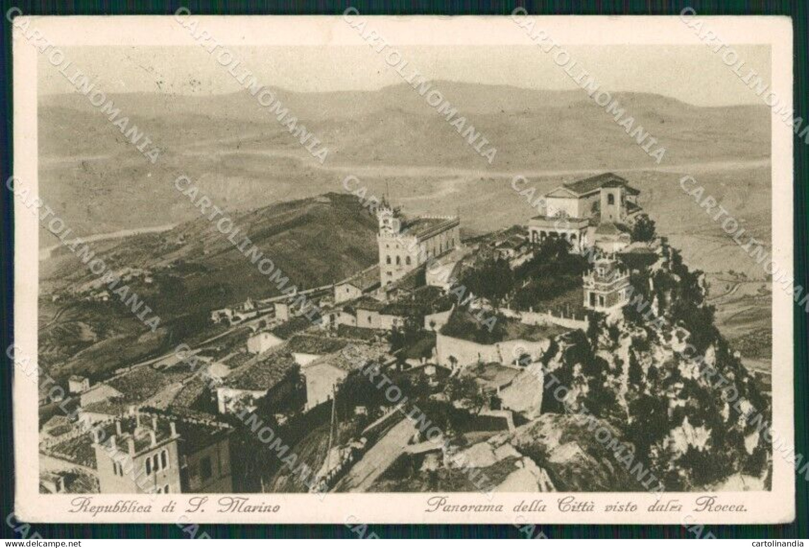 San Marino PIEGATA ABRASA Cartolina MQ5383 - Saint-Marin