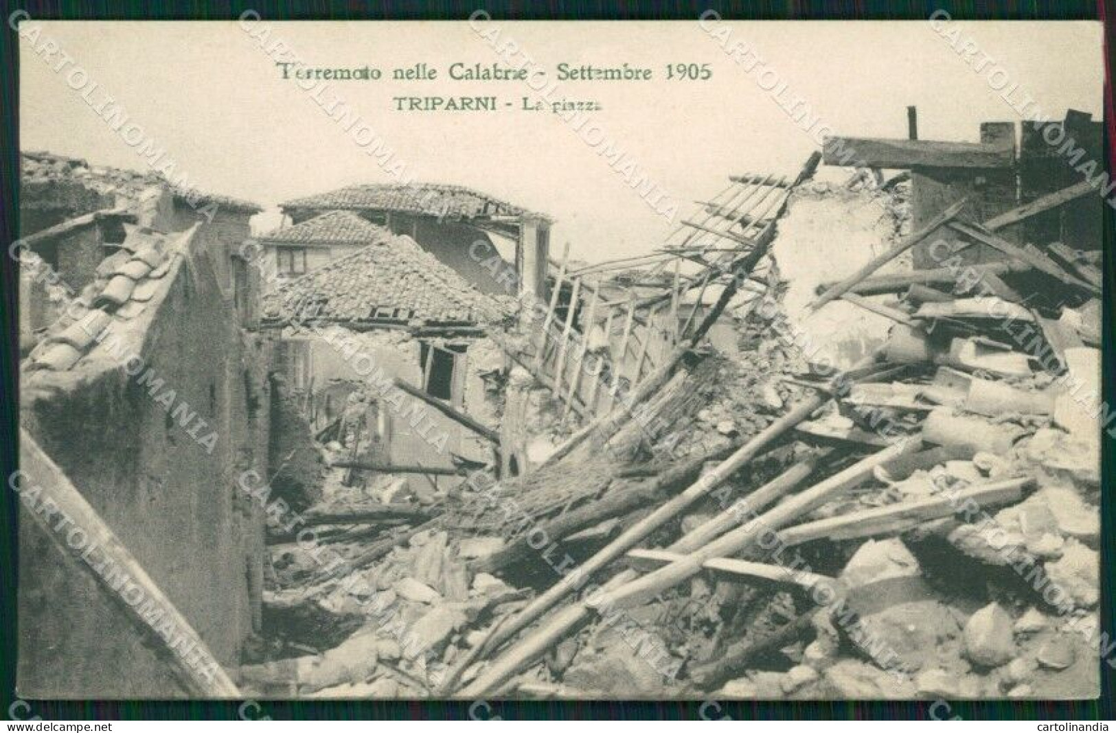 Vibo Valentia Triparni Terremoto Delle Calabrie Cartolina QZ4192 - Vibo Valentia