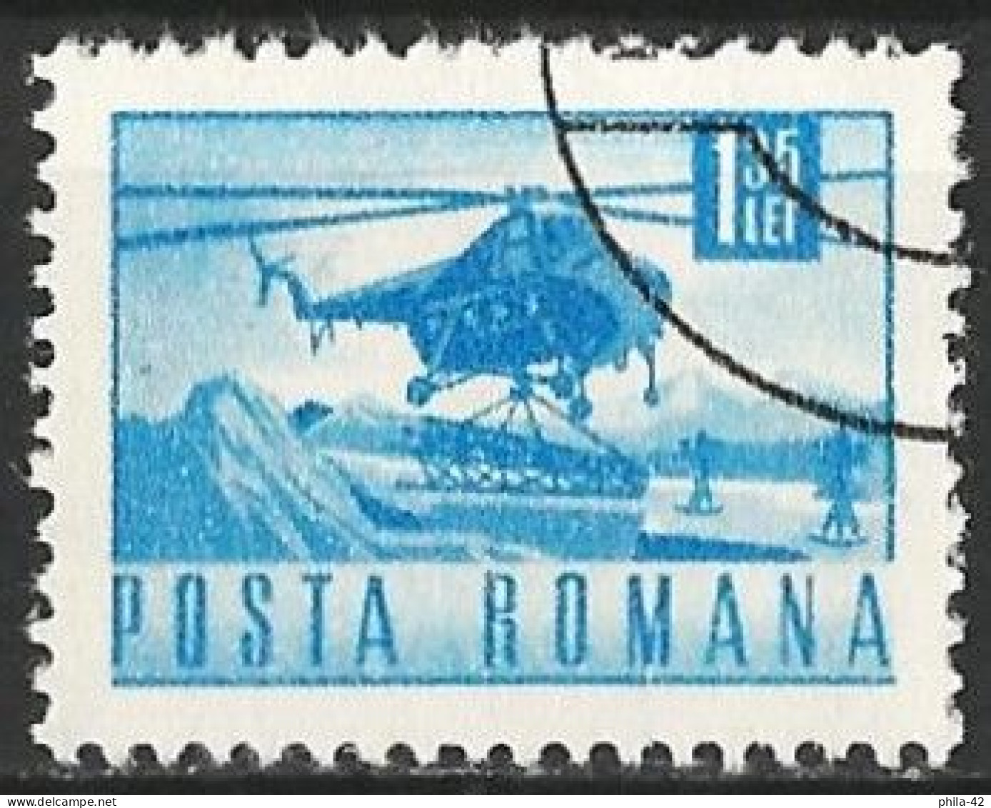 Romania 1968 - Mi 2647 - YT 2355 ( Helicopter ) - Helicopters