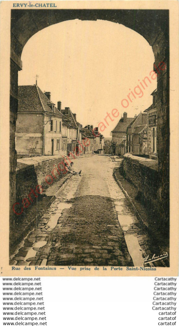 10.  ERVY LE CHATEL . Rue Des Fontaines .  Vue Prise De La Porte St-Nicolas . - Ervy-le-Chatel