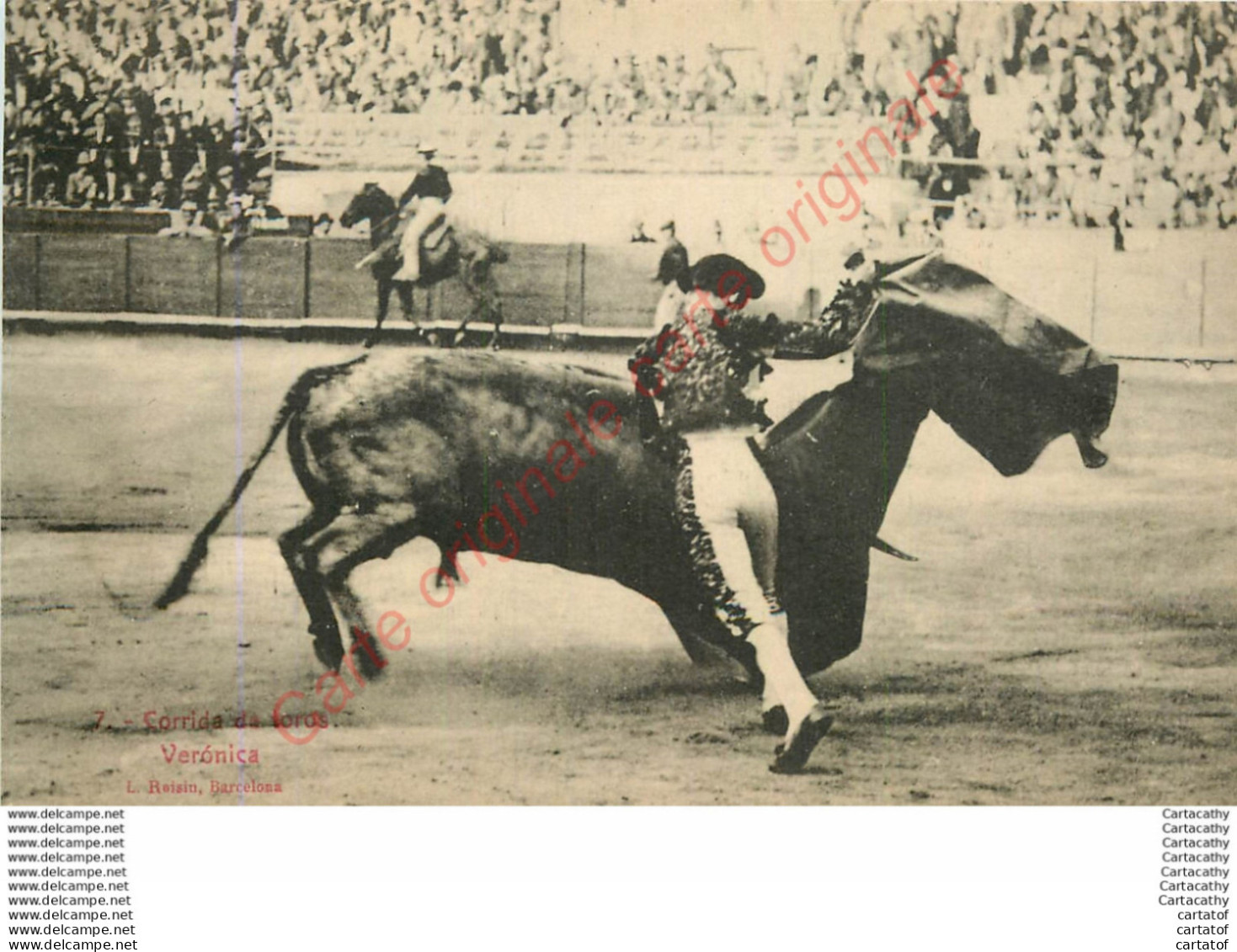 Corrida De Toros . Veronica . (arènes , Taureaux , Toréro ... ) . - Corrida