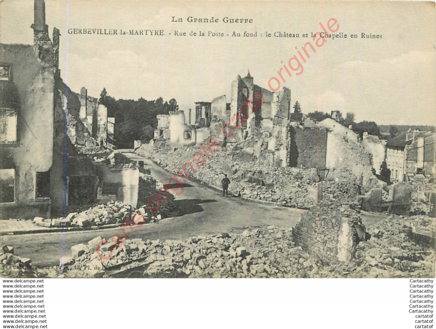 54.  GERBEVILLER LA MARTYRE . Rue De La Poste . - Gerbeviller