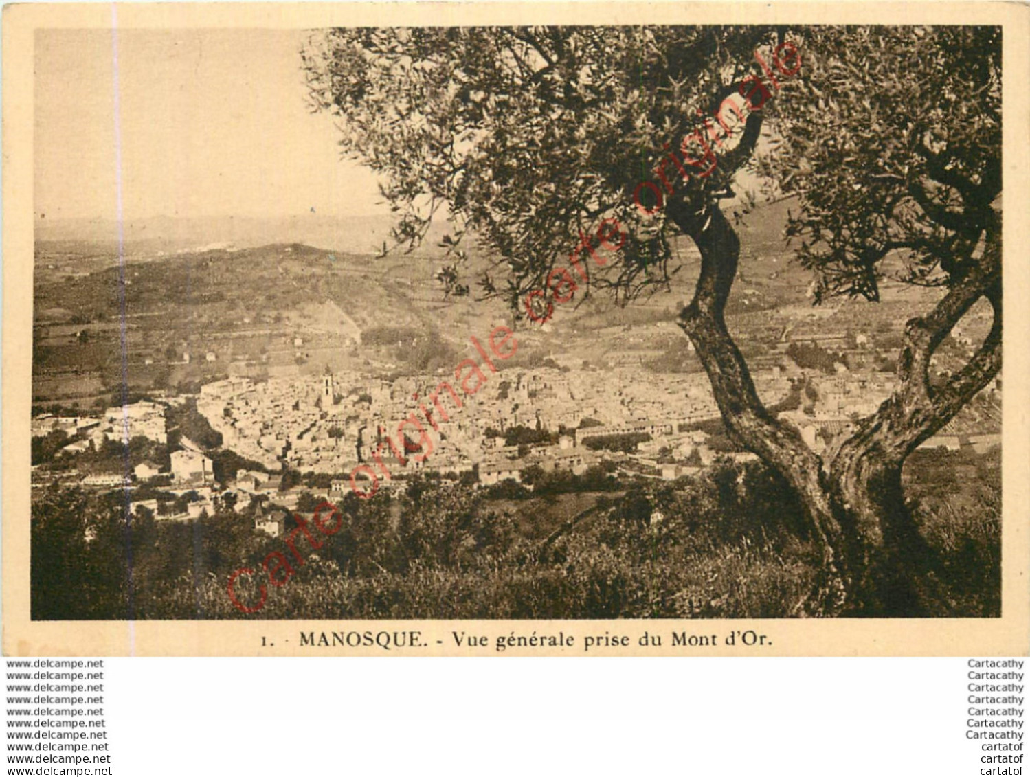 04.  MANOSQUE .  Vue Générale Prise Du Mont D'Or . - Manosque