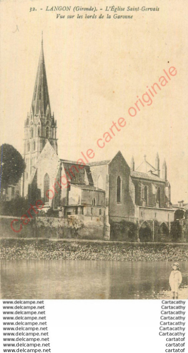 33.  LANGON .  Eglise Saint-Gervais . - Langon