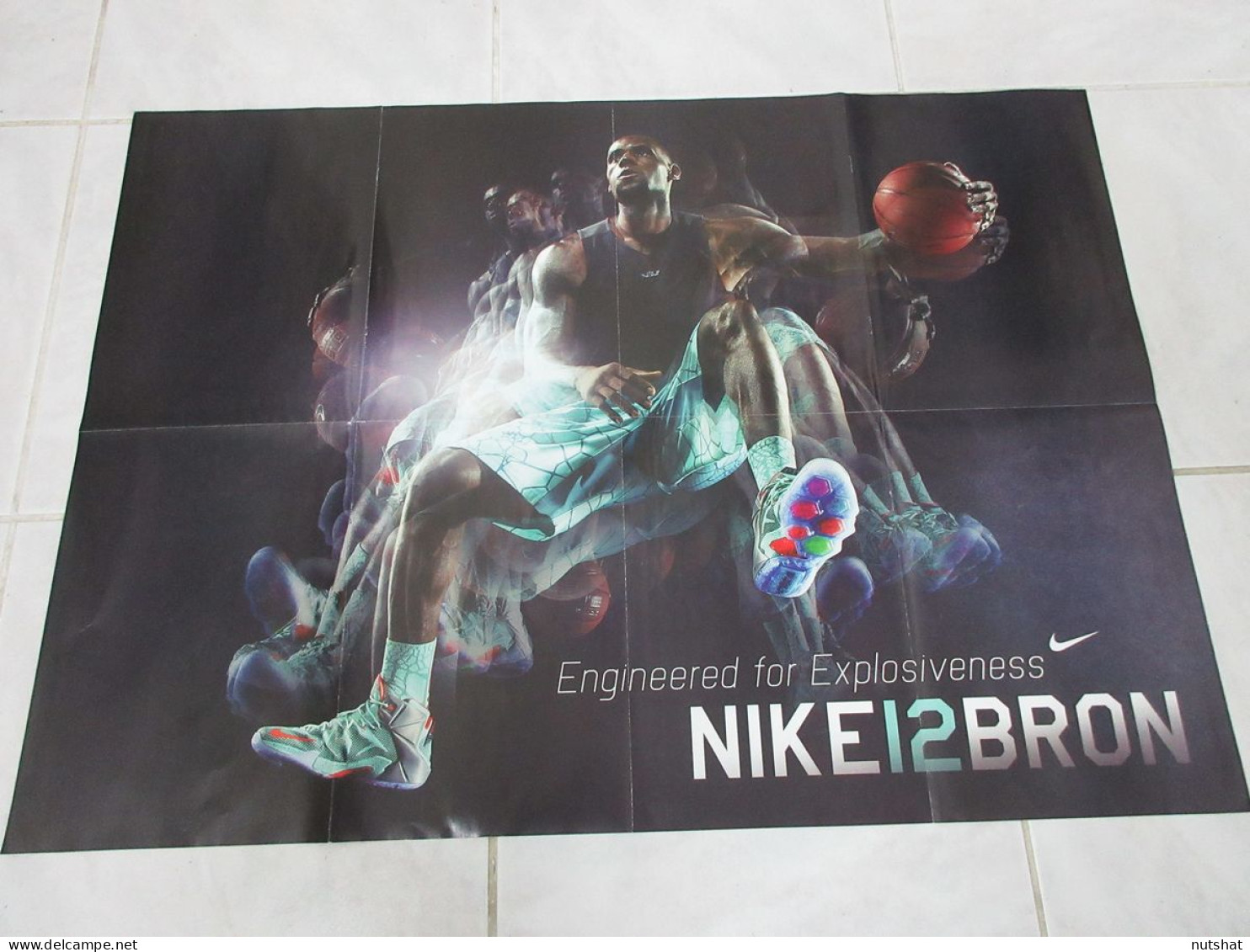 BASKET NBA POSTER 35 HARDEN IRVING DAVIS TEAM USA Au Dos PUB NIKE 12 BRON        - Sonstige & Ohne Zuordnung