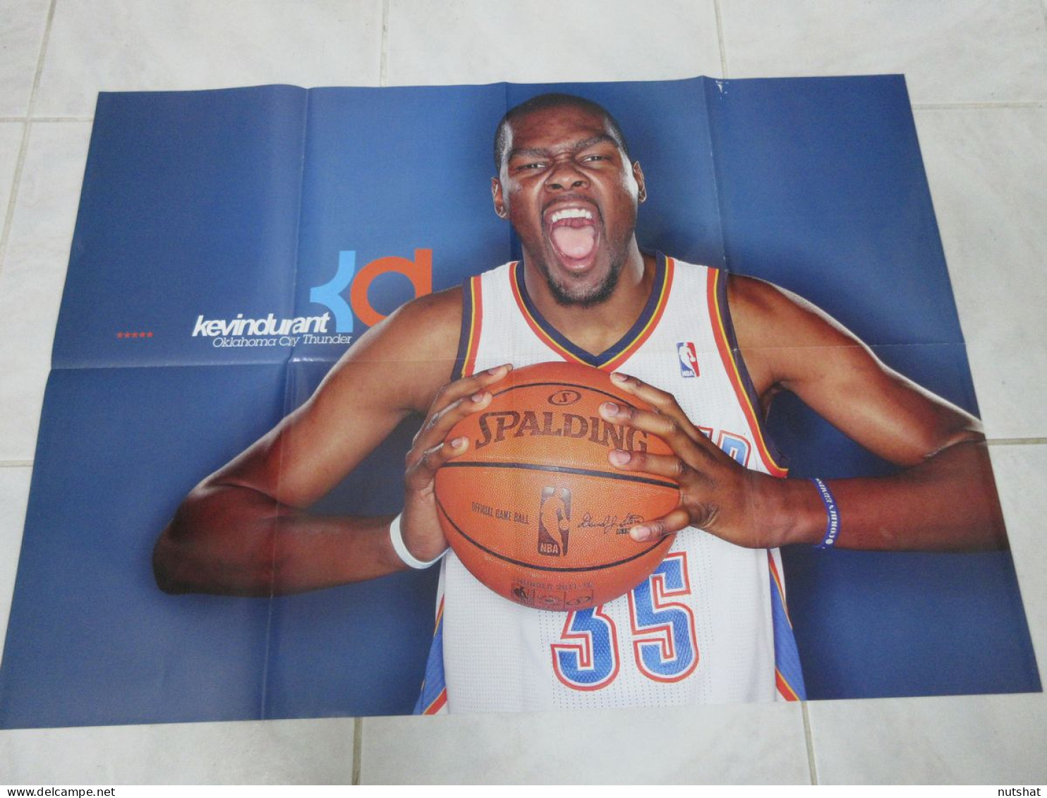 BASKET NBA POSTER 20 Kevin DURANT OKLAHOMA Au Dos Derrick ROSE CHICAGO BULLS     - Sonstige & Ohne Zuordnung