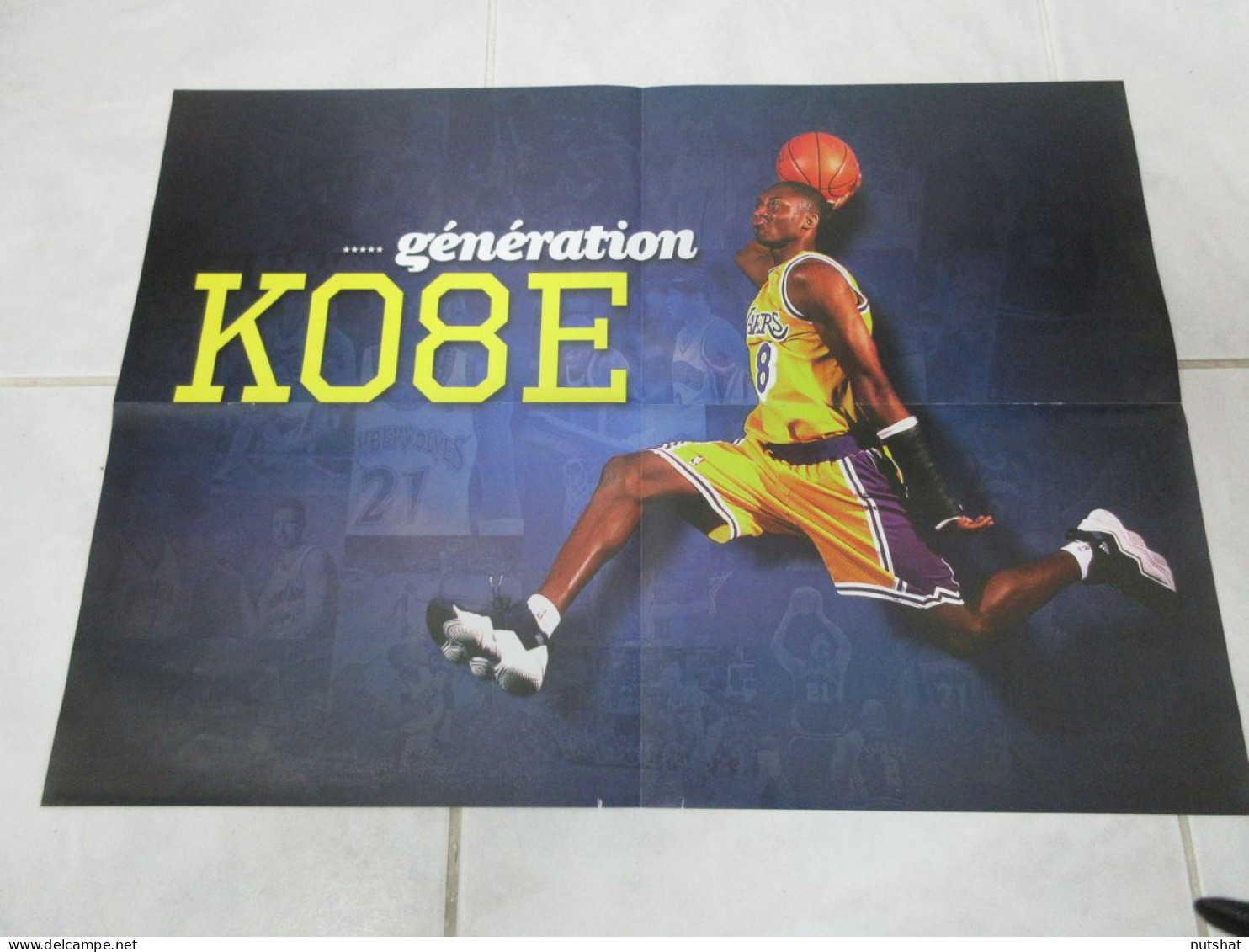 BASKET NBA POSTER 34 Kenneth FARIED USA Au Dos Kobe BRYANT LAKERS                - Other & Unclassified