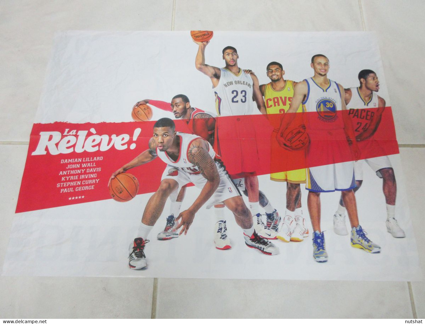 BASKET NBA POSTER 04 PARKER DUNCAN SPURS Au Dos LILLARD WALL DAVIS IRVING CURRY  - Sonstige & Ohne Zuordnung