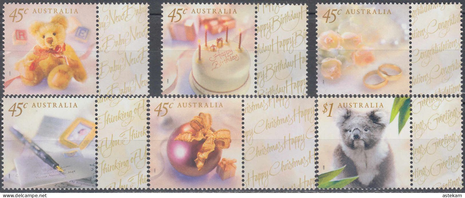 AUSTRALIA 1999, CHRISTMAS, COMPLETE MNH SERIES With GOOD QUALITY, *** - Nuevos