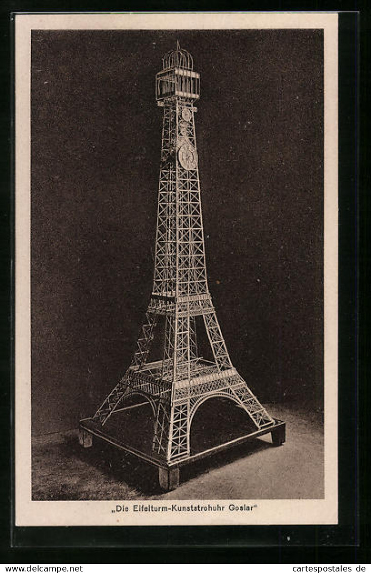 AK Eiffelturm-Kunststrohuhr In Goslar  - Astronomia