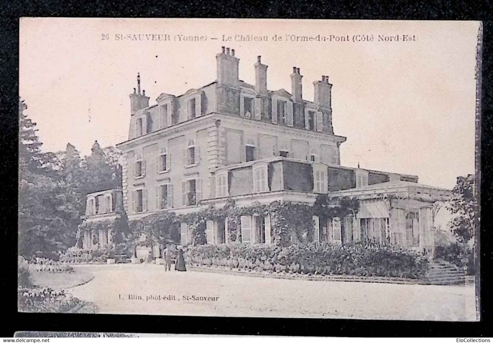 Cp, 89, St Sauveur, Le Chateau De L'Orme Du Pont, Côté Nord-est, Ed. Blin, Voyagée 1924 - Saint Sauveur En Puisaye