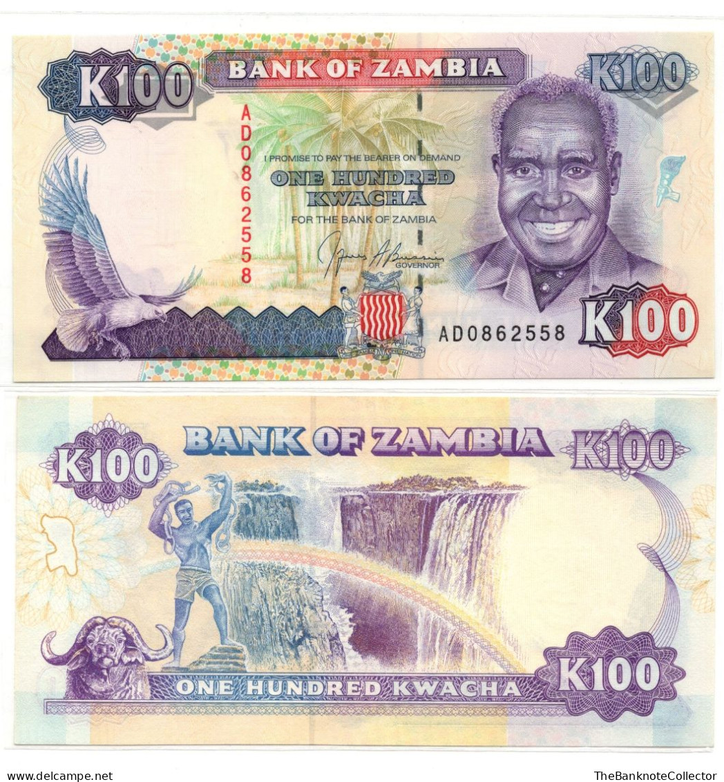 Zambia 100 Kwacha 1991 P-34 UNC - Zambie