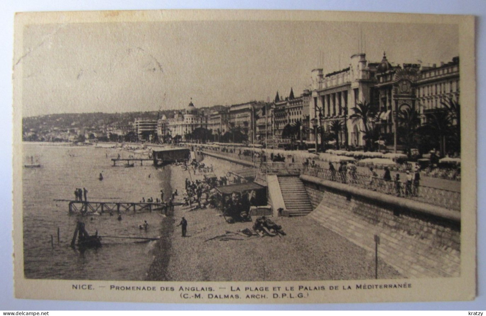 FRANCE - ALPES MARITIMES - NICE - La Promenade Des Anglais Et Le Palais De La Méditerranée - 1947 - Monuments, édifices
