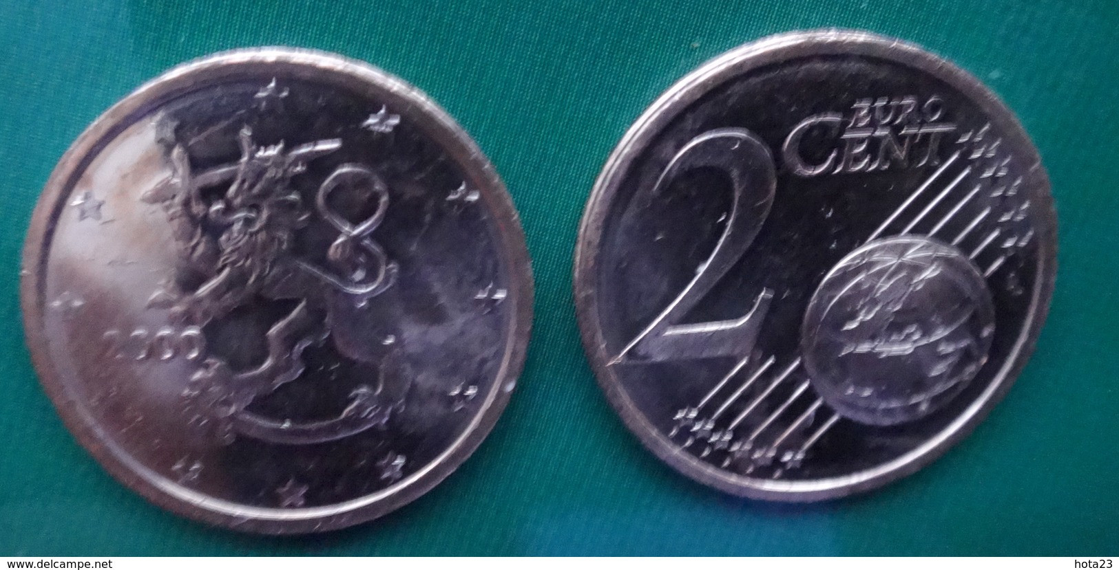 2000 FINLAND 2 Euro  CENT  EIRO  COIN  - UNC  FROM MINT ROLL - Finlandía