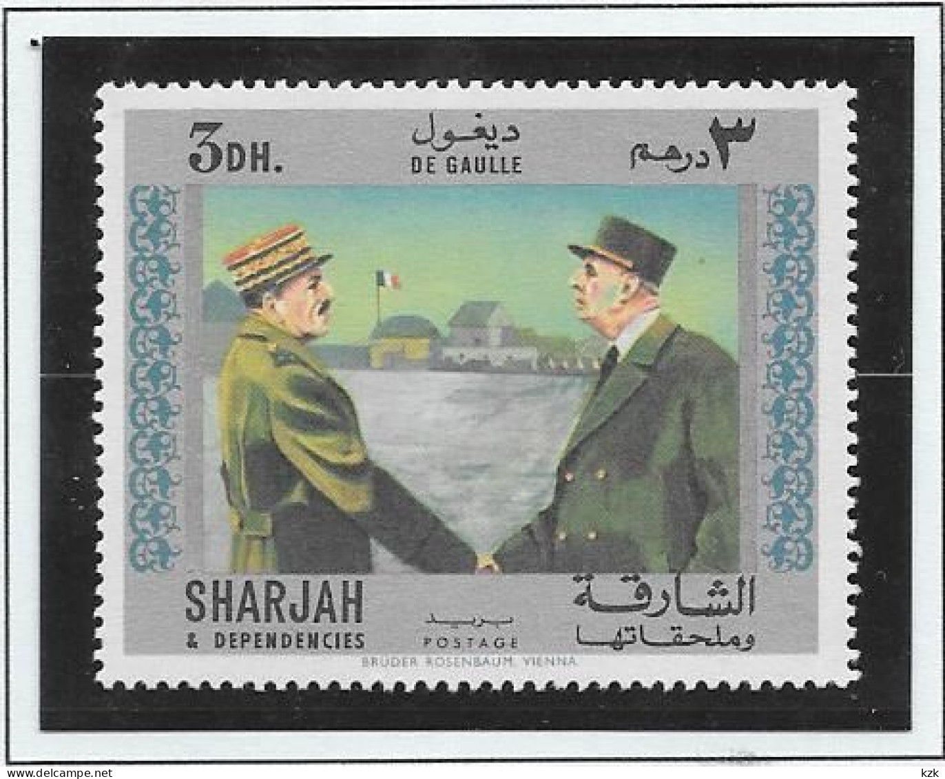 08	09 002		Émirats Arabes Unis - SHARJAH - De Gaulle (Generaal)