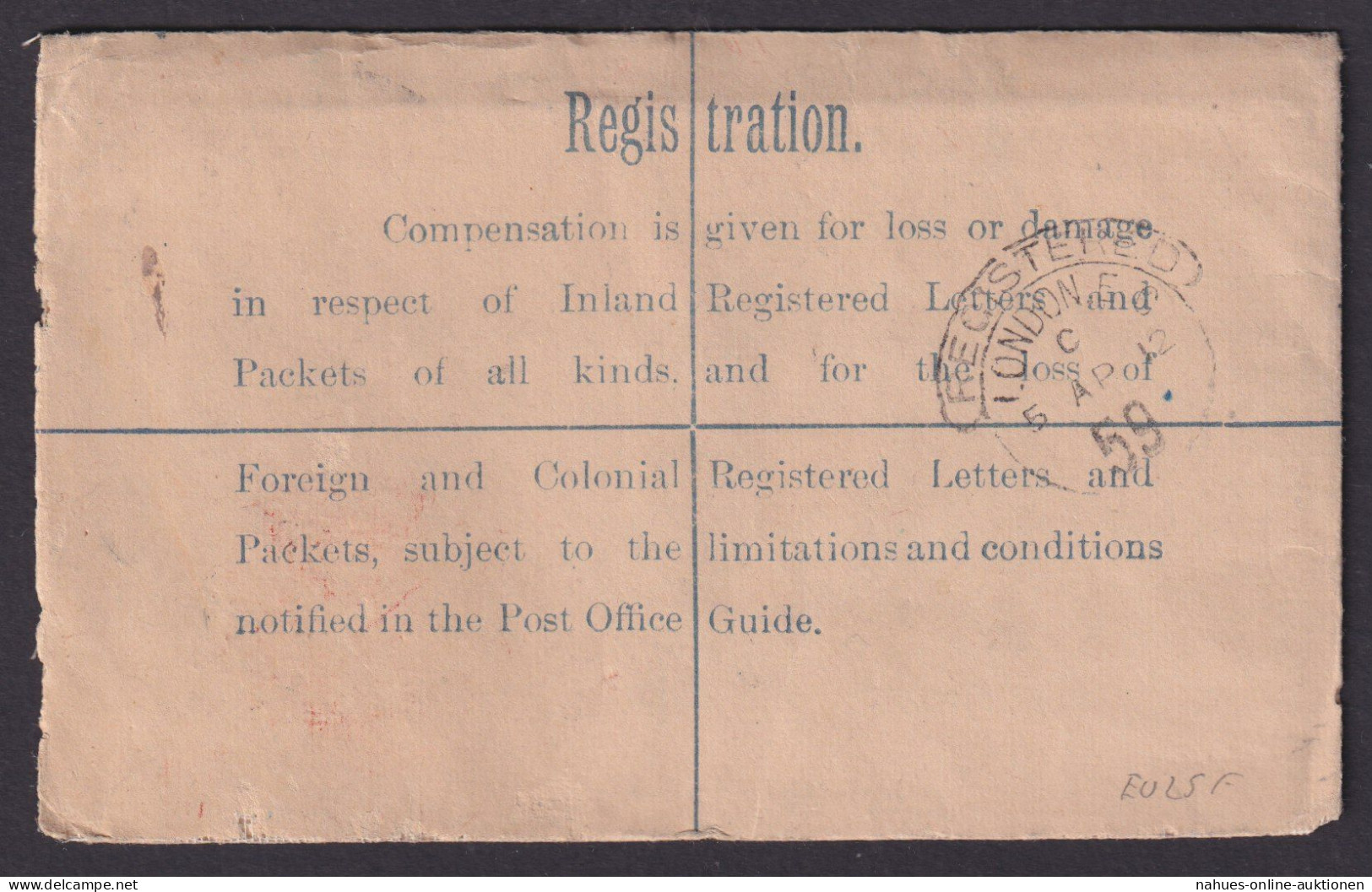 Edinburgh Schottland R Ganzsache GSU M. Siegel Destination Purulia Indien - Lettres & Documents