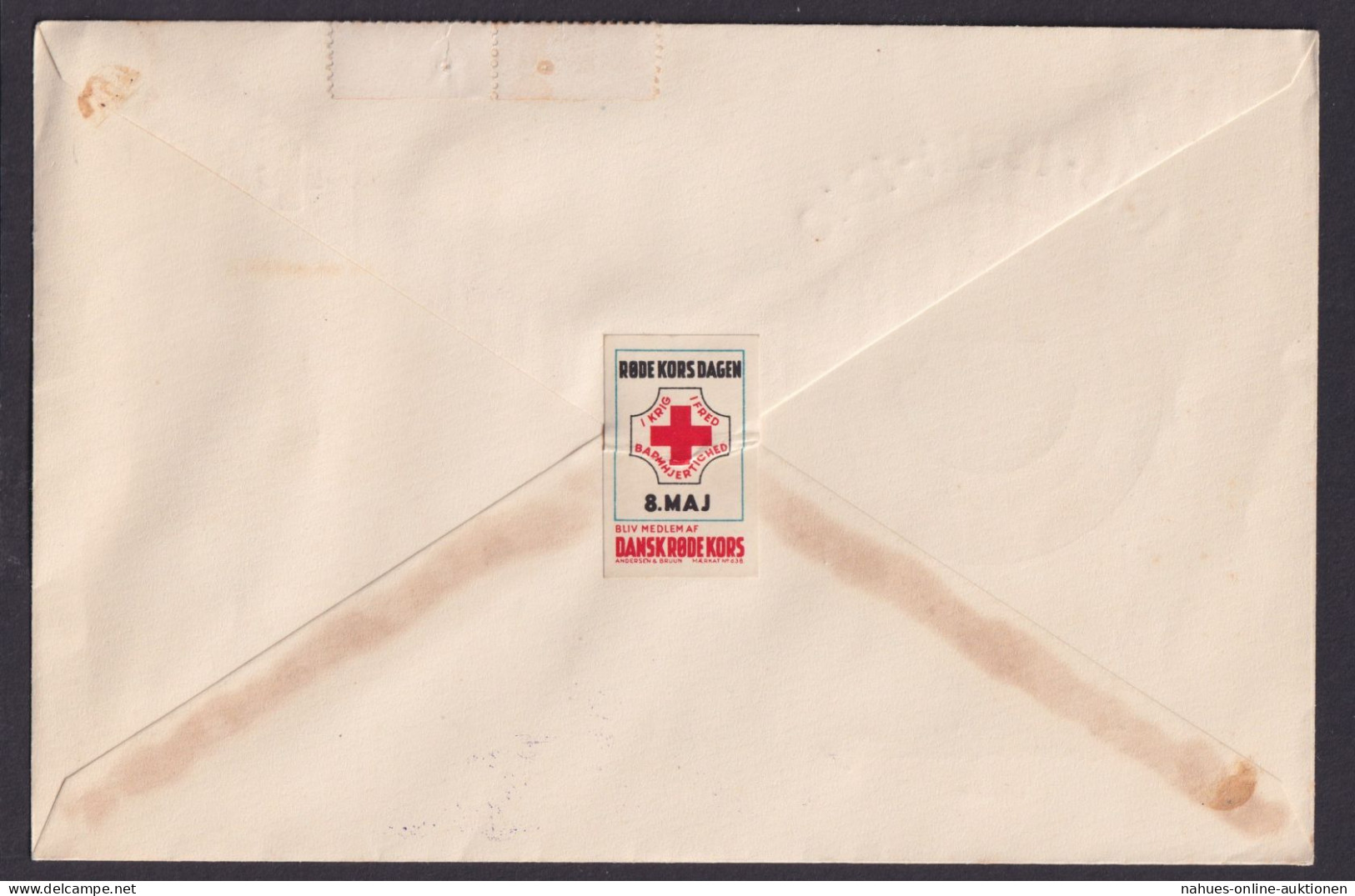 Dänemark Dekor Brief Zusammendruck Rotes Kreuz + Vignette Philatelie Ausstellung - Storia Postale
