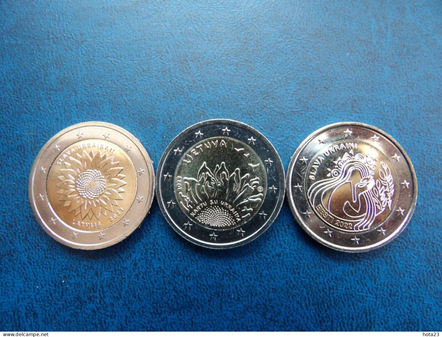 (!) Estonia Latvia Lithuania Ukraine 2022 - 2023 2 Euro Coin Slava Ukraini UNC - Autres & Non Classés