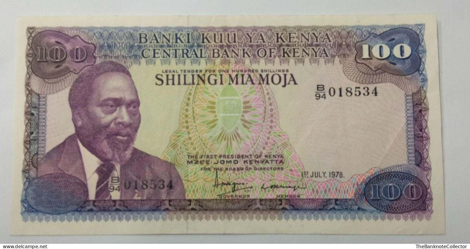 Kenya 100 Shillings 1978 P-18 Crisp Very Fine - Kenia