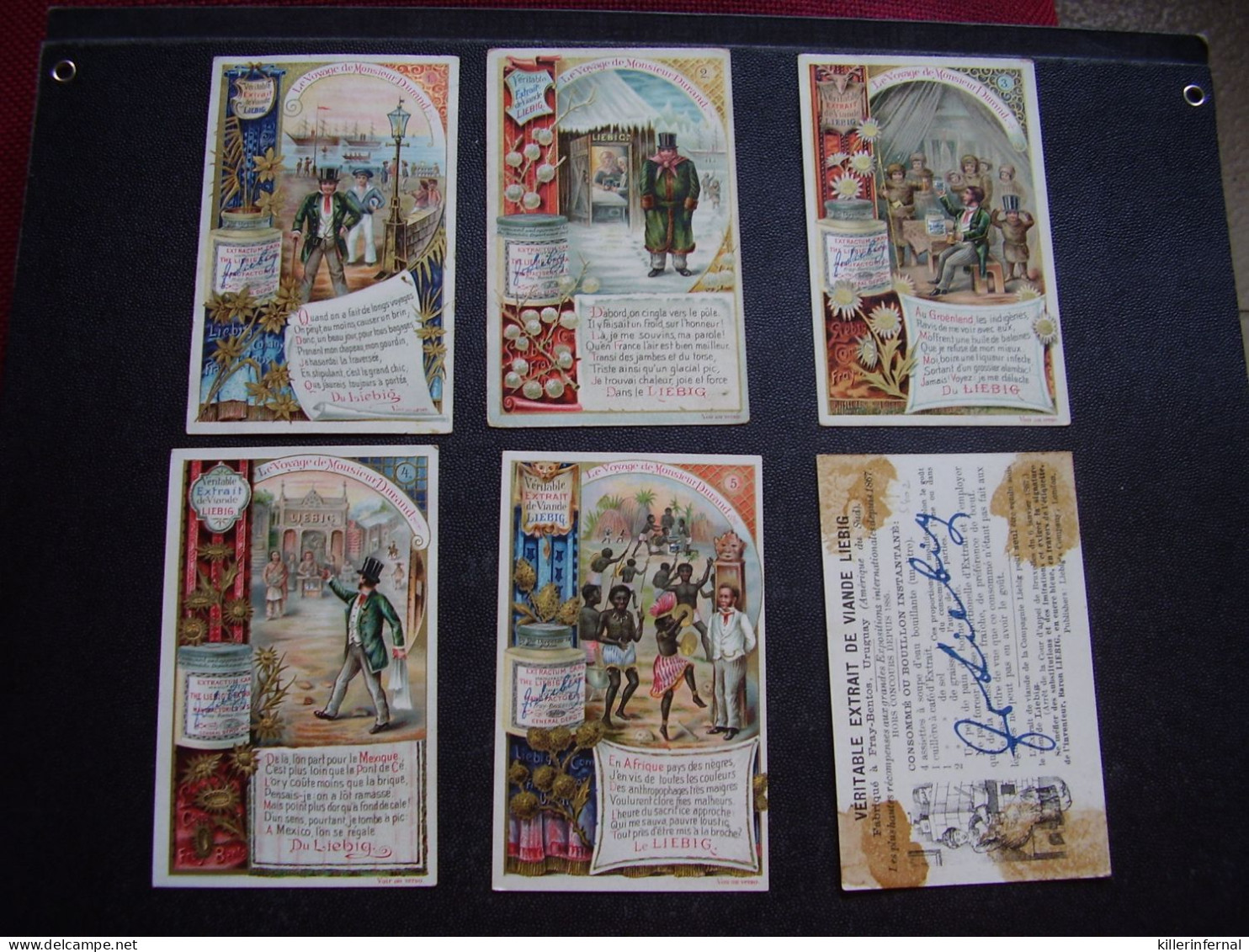Original Old Cards Chromos Liebig S 402 Voyage De Mr Durand Complet - Liebig