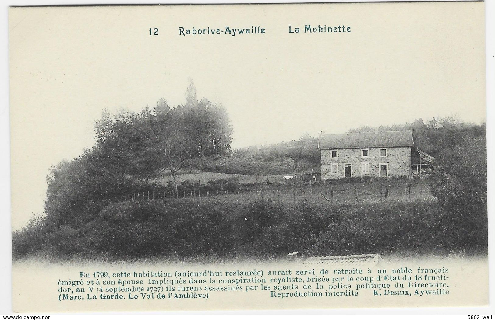 AYWAILLE-RABORIVE : La Mohinette - Aywaille