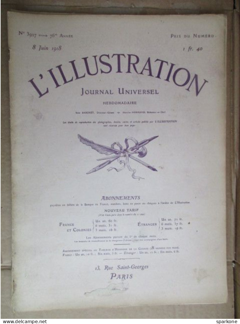 L'illustration (N° 3927- 8 Juin 1918) - 1900 - 1949