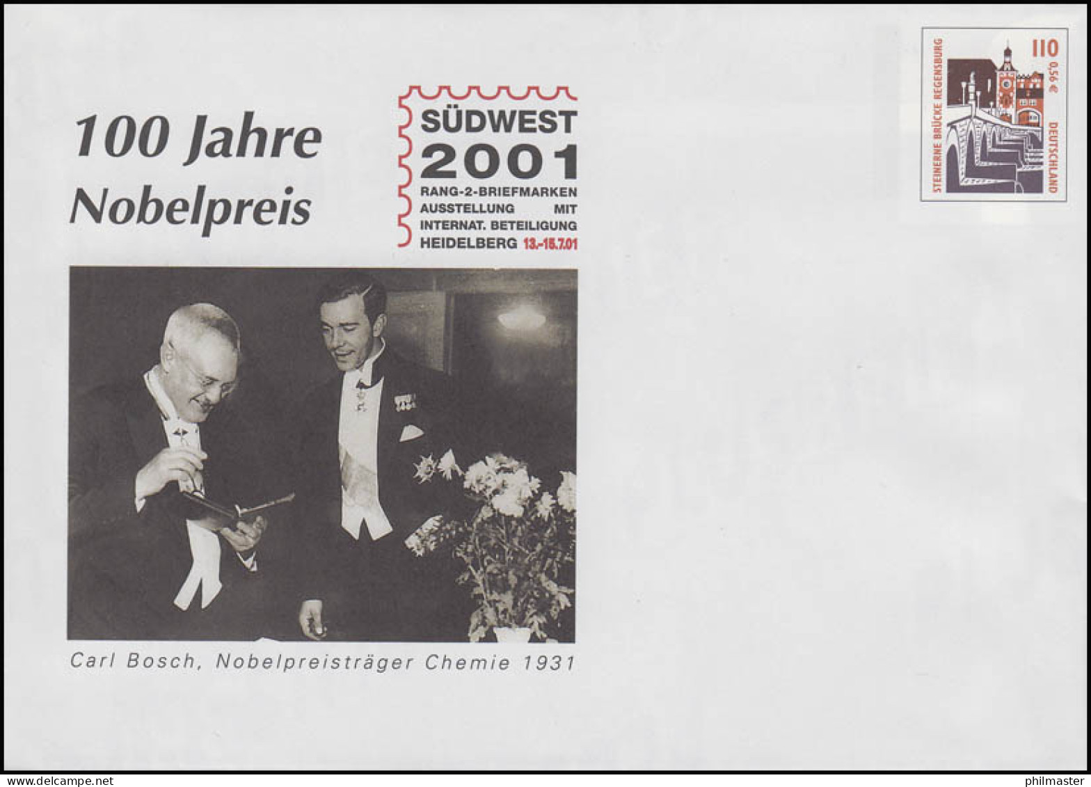 U 9 Ausstellung SÜDWEST 2001 Und Nobelpreis Carl Bosch Chemie, Postfrisch ** - Enveloppes - Neuves