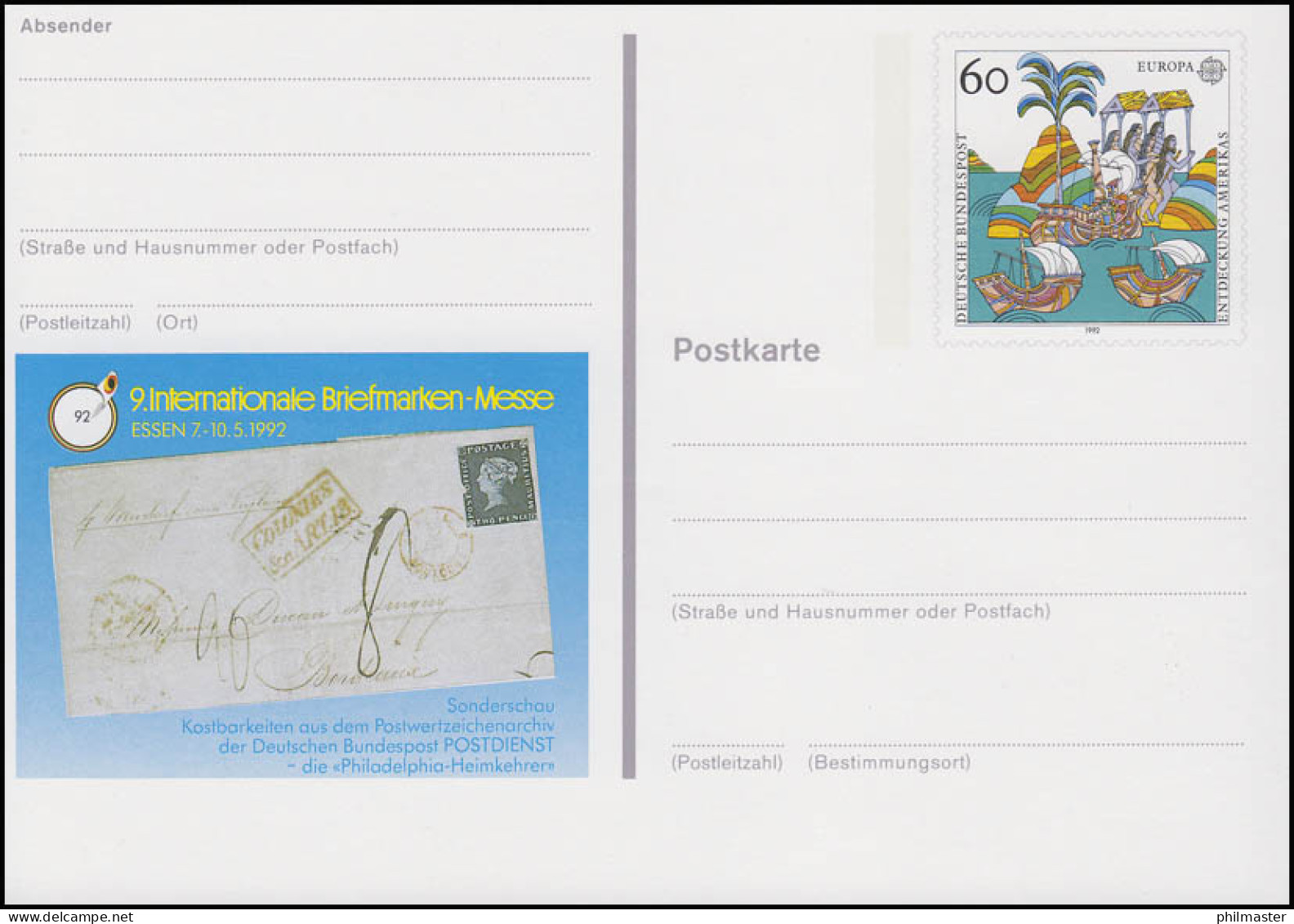 PSo 27 Briefmarken-Messe ESSEN 1992, ** Postfrisch Wie Verausgabt - Postales - Nuevos