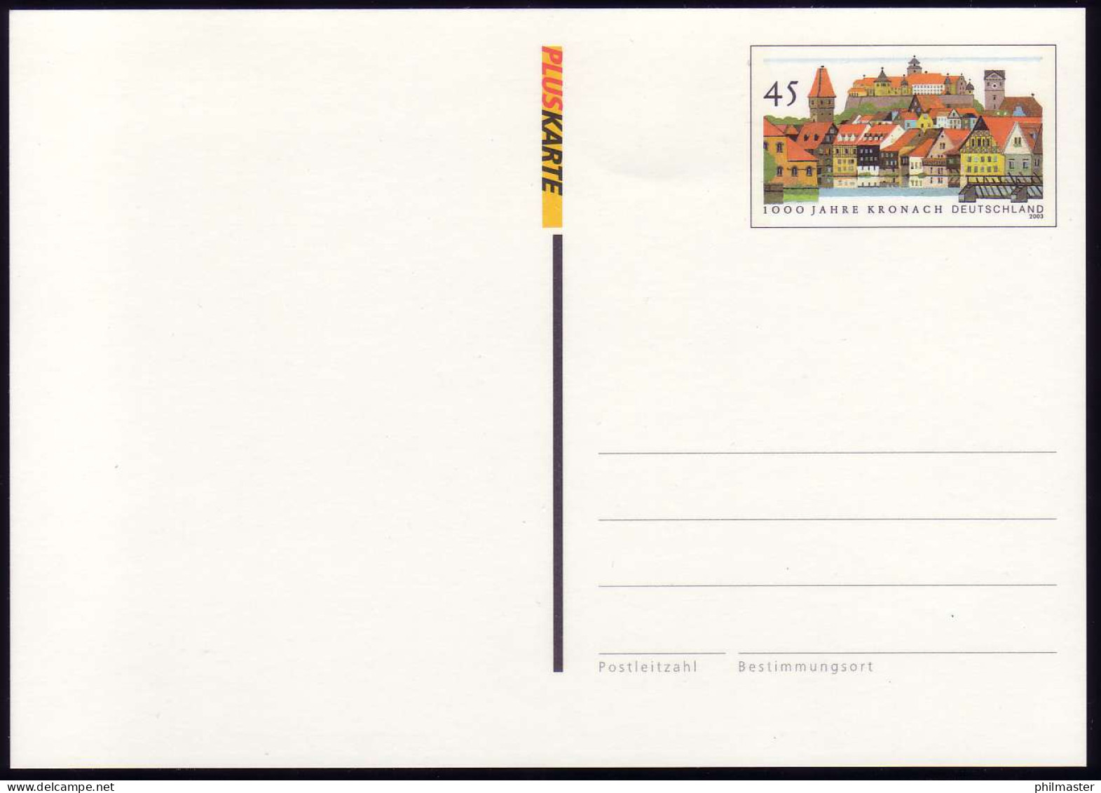 PSo 81b II Kronach 2004, Rahmfarben - Ohne Absendervordruck ** - Postcards - Mint