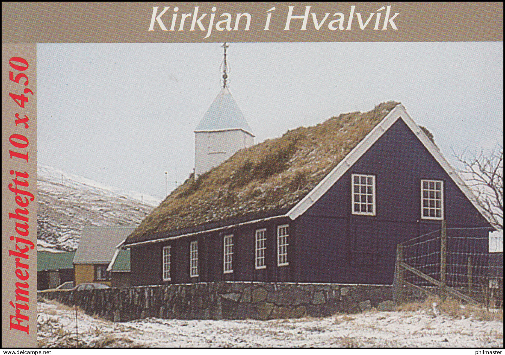 Färöer-Inseln Markenheftchen 14 Kirche Von Hvalvik, ** Postfrisch - Faroe Islands