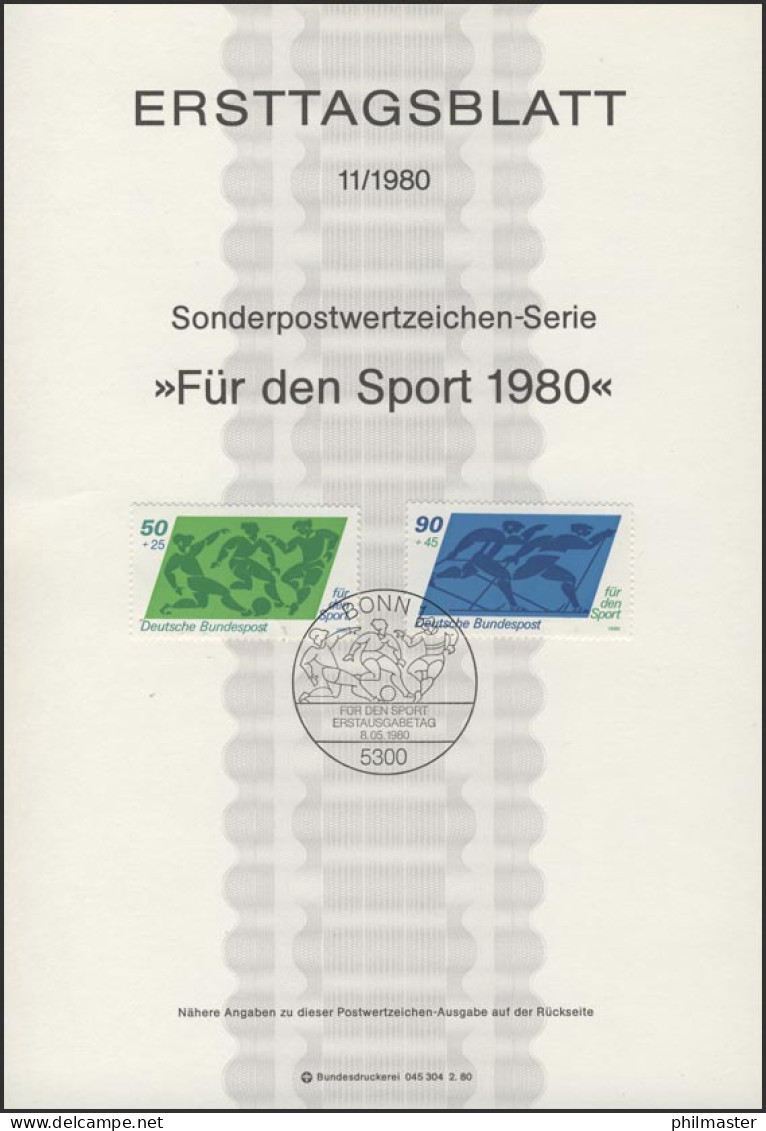 ETB 11/1980 Sporthilfe: Fußball, Skilauf - 1974-1980