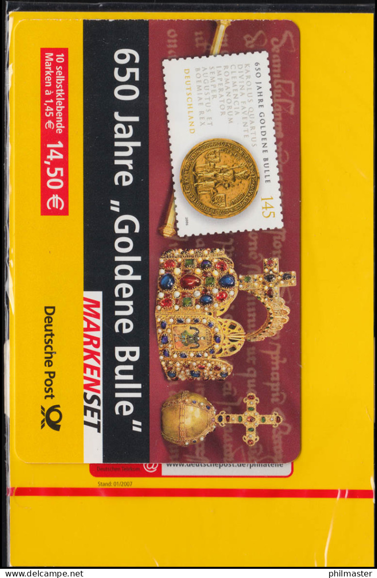 62IbB SB Aa MH Goldene Bulle / Blister Rotes Aufreißband, Label B ** - 2001-2010