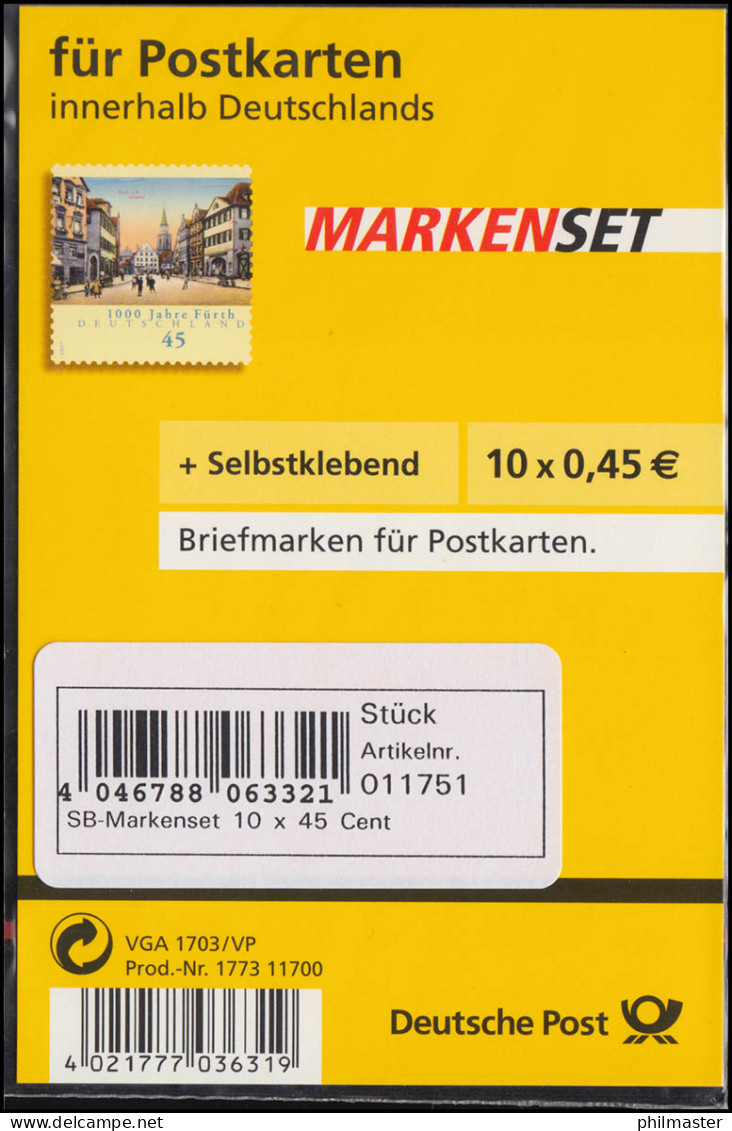 66I SB Aa MH Fürth Blister Stand 01/2007, Rotes Aufreißband, Label C ** - 2001-2010