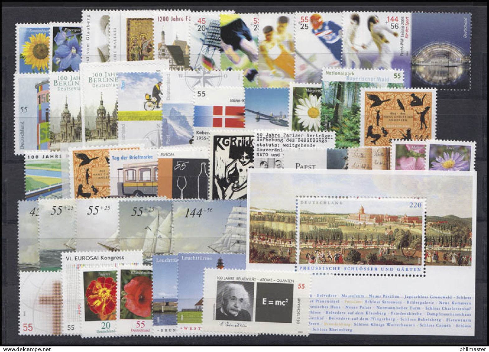 2434-2504 Deutschland Bund-Jahrgang 2005 Komplett, Postfrisch ** - Colecciones Anuales