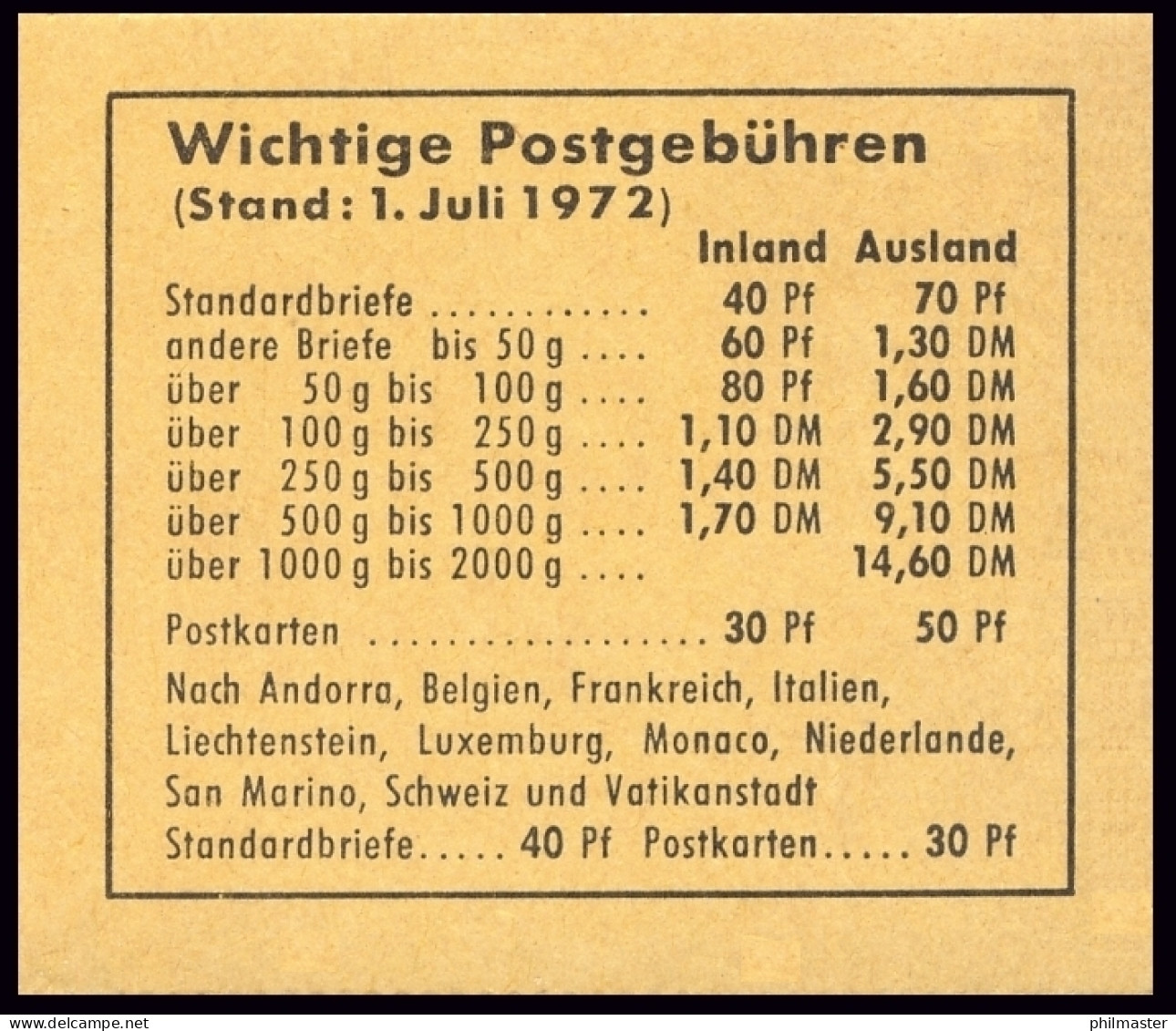18a MH Unfall 1972, RLV I, Postfrisch - 1951-1970