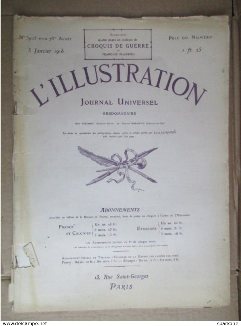 L'illustration (N° 3905 - 5 Janvier 1918) - 1900 - 1949