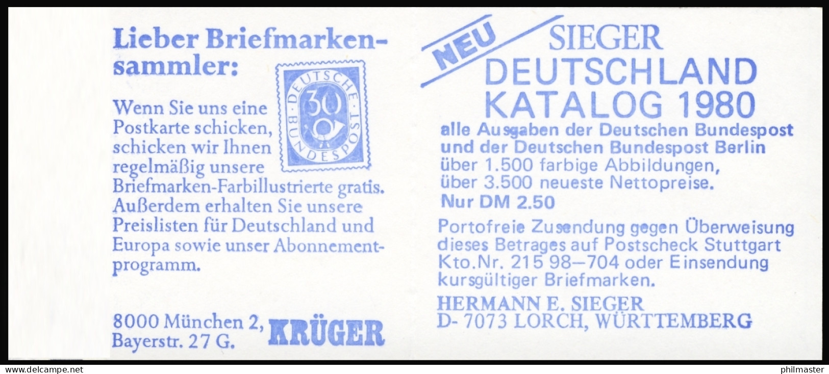 12a MH BuS 1980 [rote 60er], Mit Berlin-Stempel - Cuadernillos