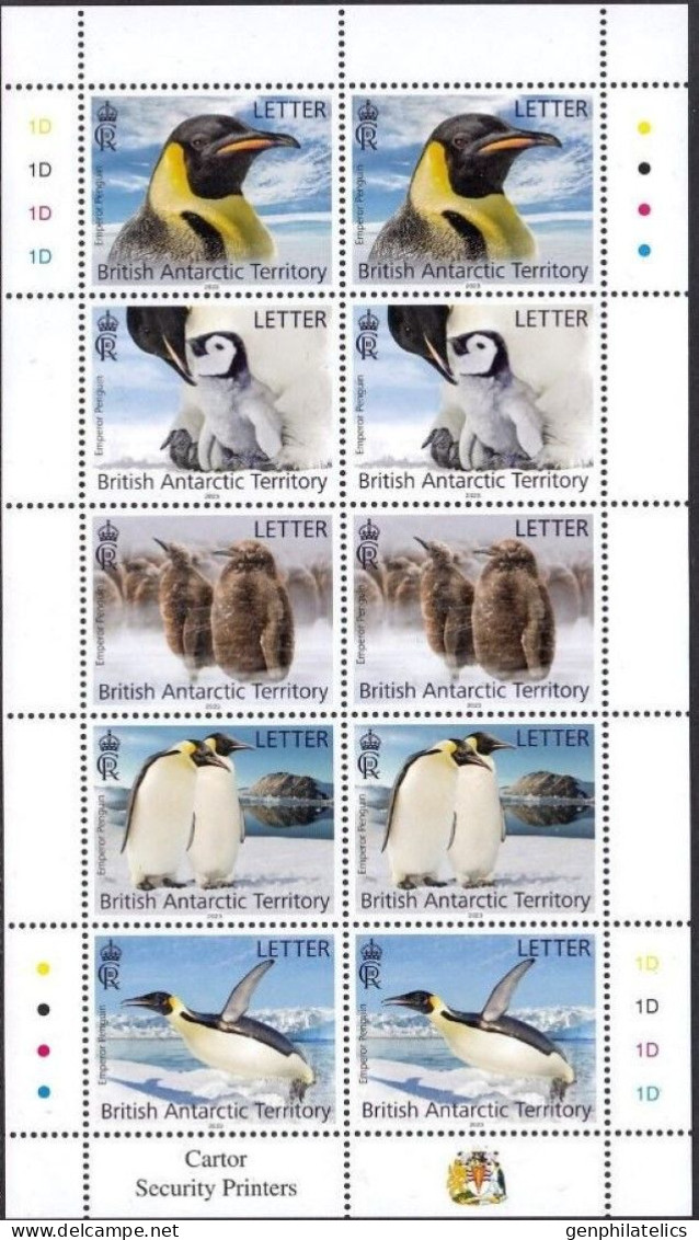 BAT 2023 FAUNA Animals PENGUINS (Letter Rate) - Fine Sheet MNH - Ungebraucht