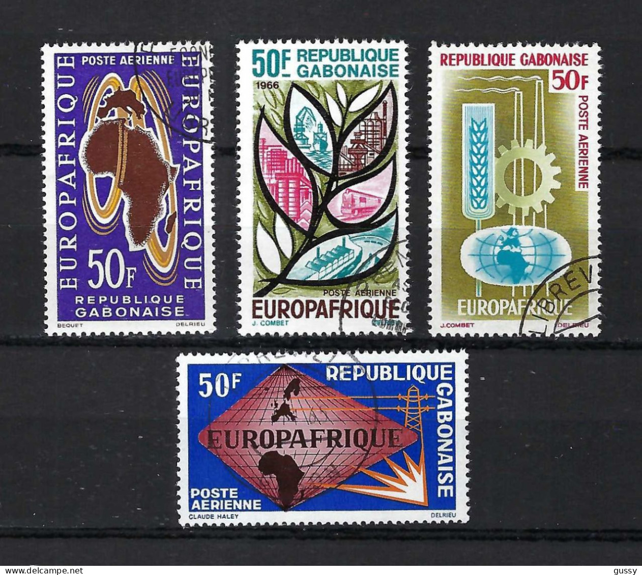 GABON Ca.1966: Lot D' Obl. "Europafrique" - Gabun (1960-...)
