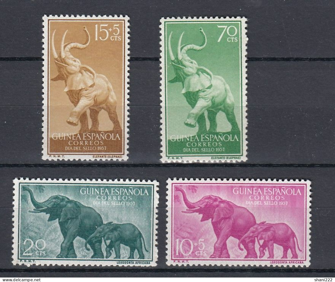 Spanish Guinea - 1957 Elephants   - MNH (e-818) - Guinea Spagnola