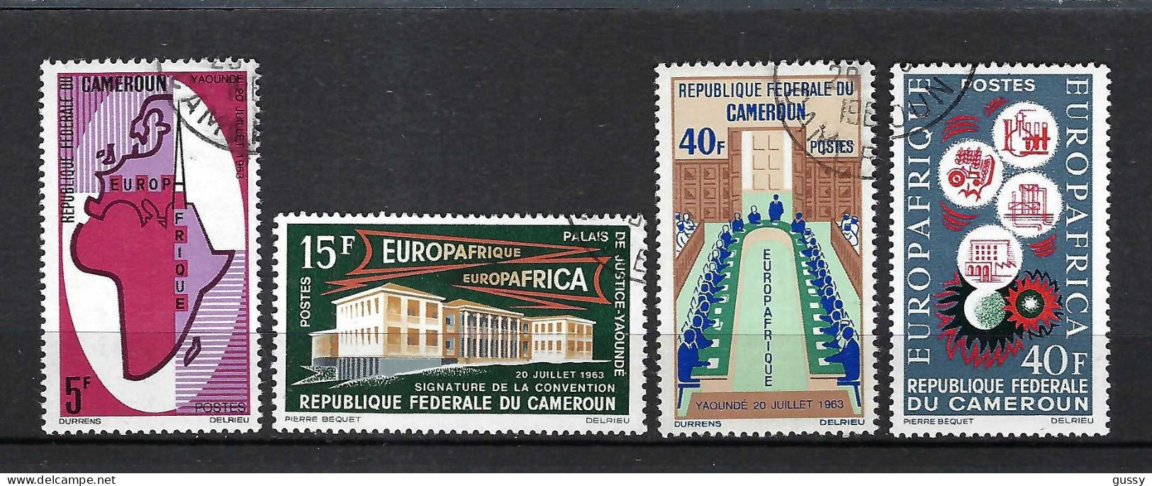 CAMEROUN Ca.1966: Lot D' Obl. "Europafrique" - Cameroun (1960-...)