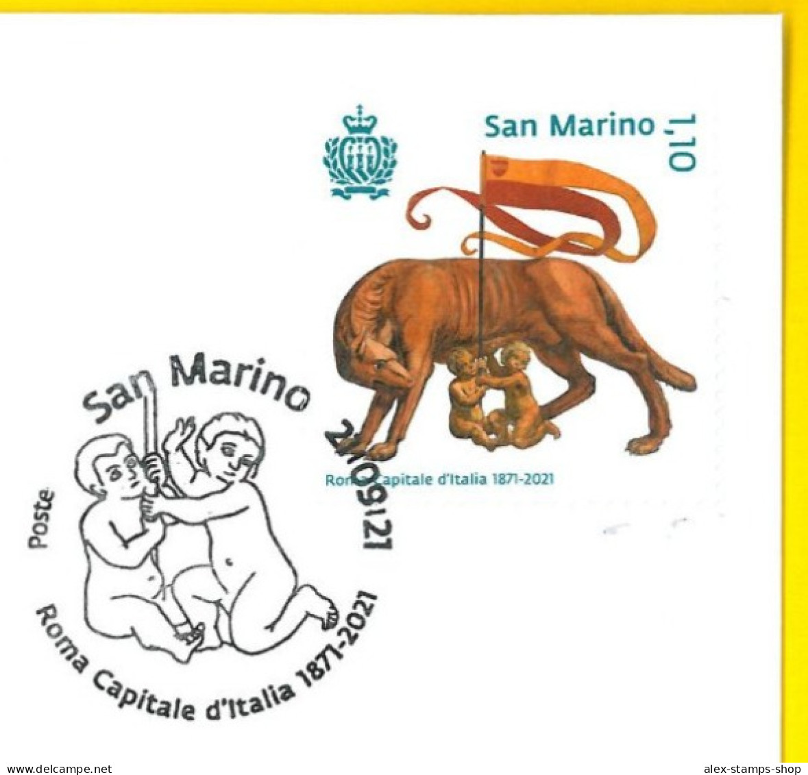 SAN MARINO 2021 FDC 150° Anniversario Di Roma Capitale Di Roma First Day Cover - FDC