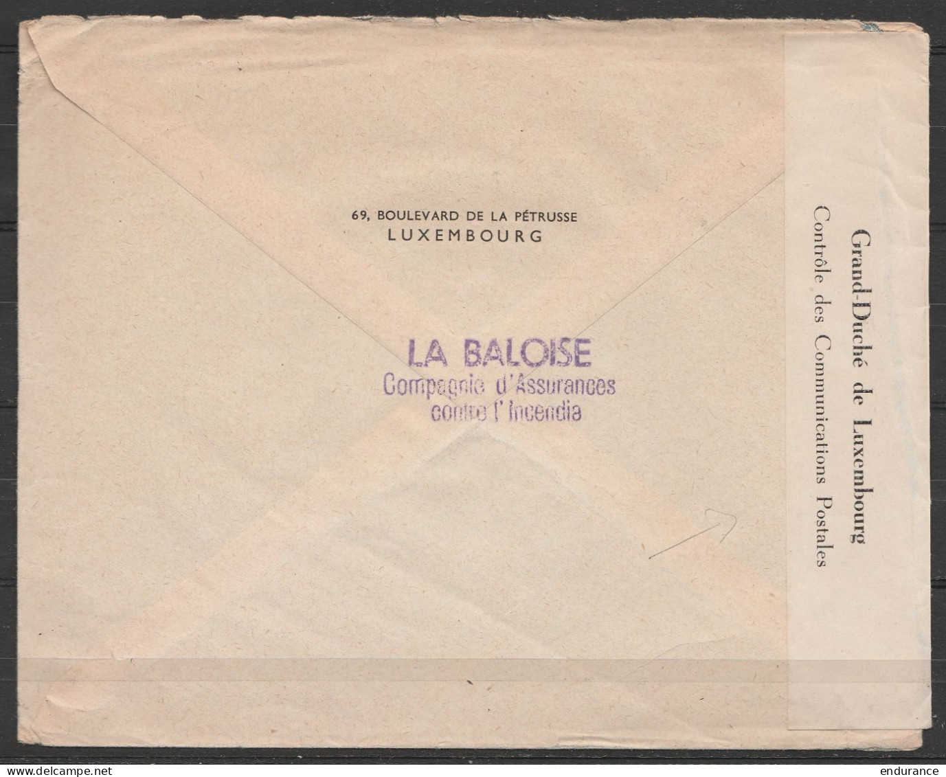 L. Affr. 2x 1/4fr Càpt LUXEMBOURG /21.9.1945 Pour BASEL (Bâle Suisse) - Bande Censure "Contrôle Des Communications Posta - Storia Postale