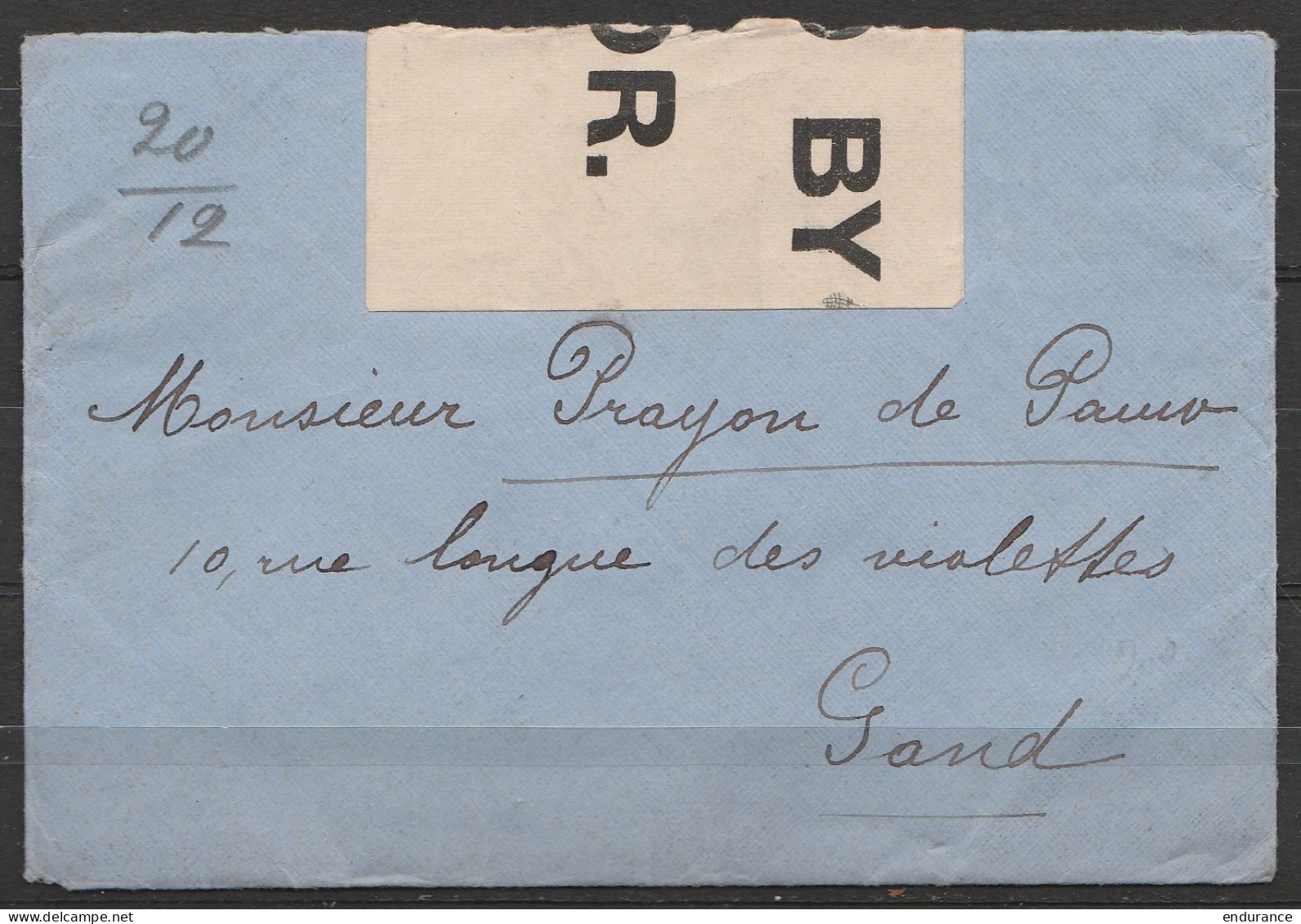 L. (franchise ?) Pour GAND - Bande Censure "OPENED BY CENSOR 118" - Weltkrieg 1939-45 (Briefe U. Dokumente)