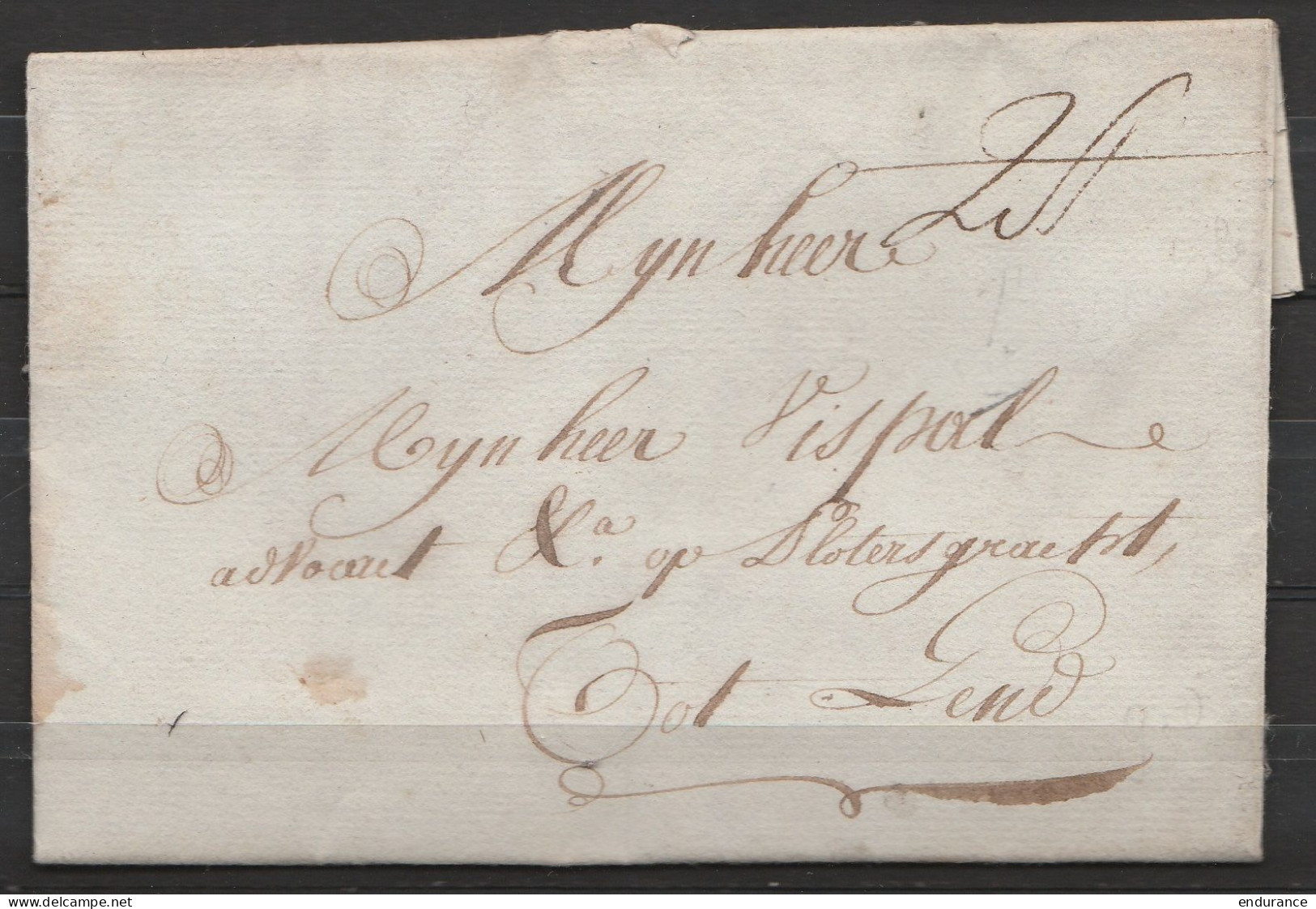 L. Datée 3 Frimaire An X (1802) De ST-NICOLAS Pour Avocat à GEND (Gand) - Port Man. "2 St" - 1794-1814 (Periodo Frances)