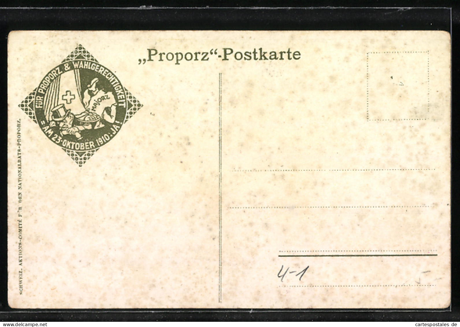 Künstler-AK Majorz Und Proporz, Für Proporz & Wahlgerechtigkeit 1910, Arbeiterbewegung  - Ereignisse