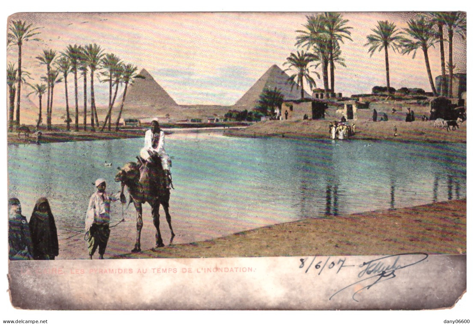 LE CAIRE, Les Pyramides Au Temps De L'Inondation  (carte Animée) - Le Caire