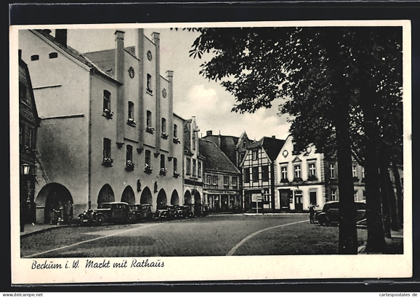 AK Beckum, Markt Mit Rathaus  - Beckum