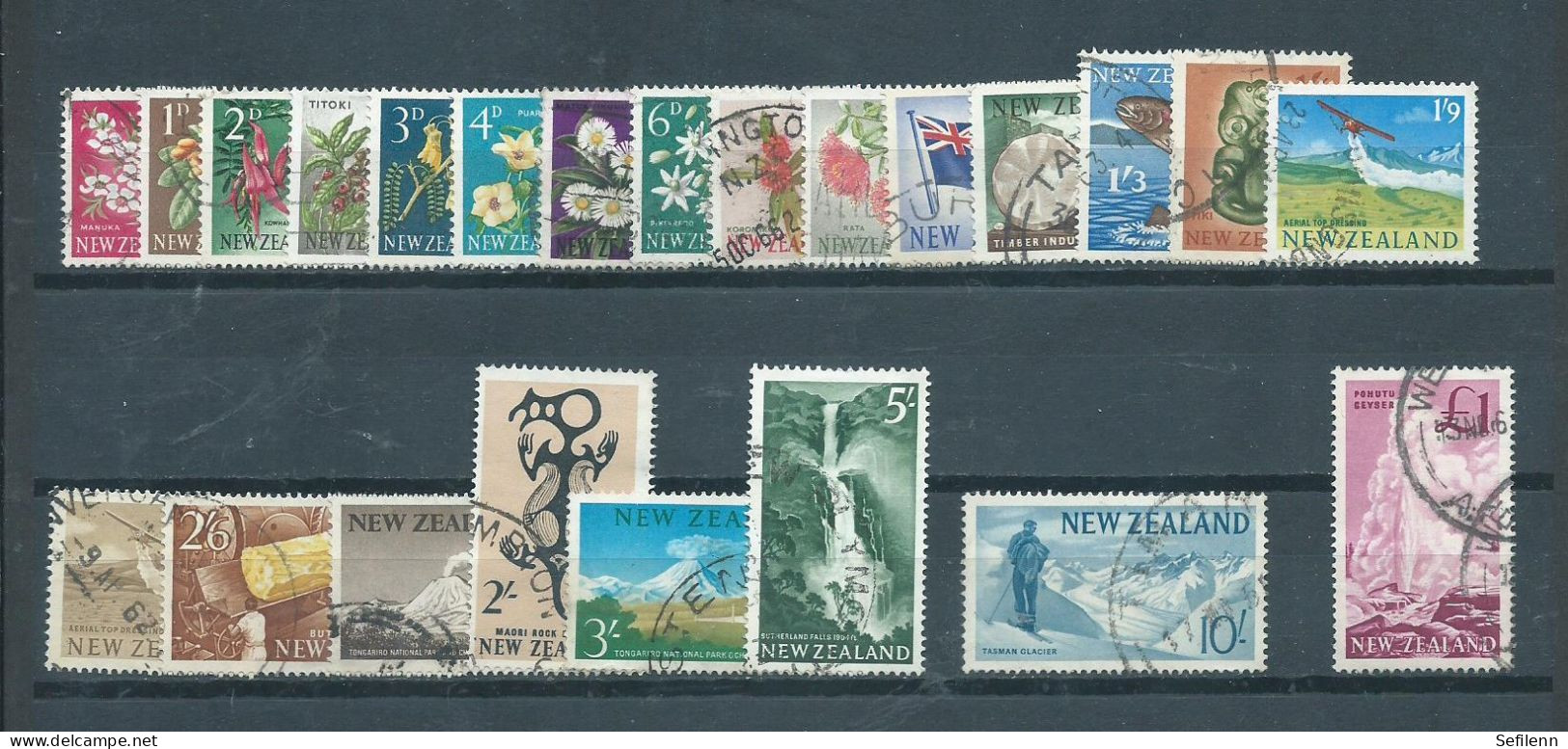 1960 New Zealand Complete Set Definitives Used/gebruikt/oblitere - Usados